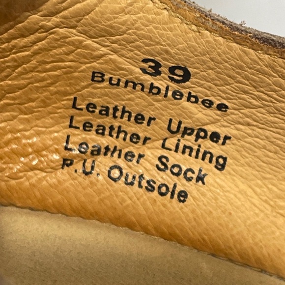 Spring Step BUMBLEBEE Brown Leather Multi Stripe Mary Jane Closed Toe Shoes 8.5 - Picture 8 of 9